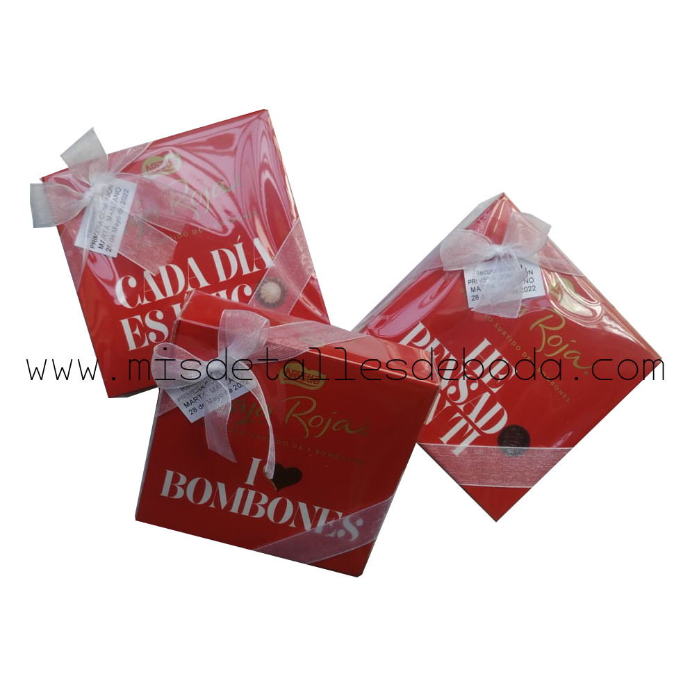 Caja roja bombones Nestlé - ejemplo promoción envase-regalo